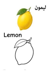 Lemon coloring page