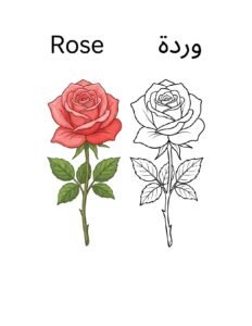 Rose coloring page